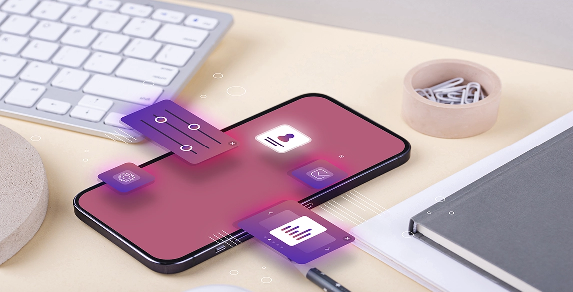 Applications web et mobiles connectées par des workflows n8n